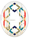 Retro Ornamental Design VI - Modern Round or Oval Wall Mirror - Hexagon Star