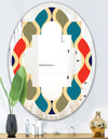 Retro Ornamental Design VI - Modern Round or Oval Wall Mirror - Quatrefoil