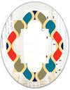 Retro Ornamental Design VI - Modern Round or Oval Wall Mirror - Quatrefoil