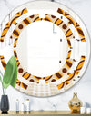 Retro Ornamental Design V - Modern Round or Oval Wall Mirror - Space