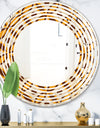 Retro Ornamental Design V - Modern Round or Oval Wall Mirror - Wave