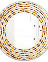 Retro Ornamental Design V - Modern Round or Oval Wall Mirror - Wave