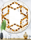 Retro Ornamental Design V - Modern Round or Oval Wall Mirror - Hexagon Star
