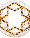 Retro Ornamental Design V - Modern Round or Oval Wall Mirror - Hexagon Star
