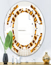 Retro Ornamental Design V - Modern Round or Oval Wall Mirror - Space
