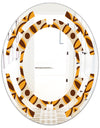 Retro Ornamental Design V - Modern Round or Oval Wall Mirror - Space