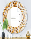 Retro Ornamental Design V - Modern Round or Oval Wall Mirror - Wave