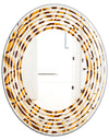 Retro Ornamental Design V - Modern Round or Oval Wall Mirror - Wave