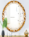 Retro Ornamental Design V - Modern Round or Oval Wall Mirror - Triple C