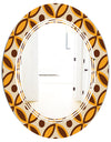 Retro Ornamental Design V - Modern Round or Oval Wall Mirror - Triple C
