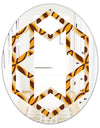 Retro Ornamental Design V - Modern Round or Oval Wall Mirror - Hexagon Star