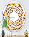 Retro Ornamental Design V - Modern Round or Oval Wall Mirror - Whirl