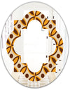 Retro Ornamental Design V - Modern Round or Oval Wall Mirror - Quatrefoil