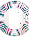 Handdrawn Tropical Flowers - Modern Round or Oval Wall Mirror - Wave