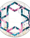 Handdrawn Tropical Flowers - Modern Round or Oval Wall Mirror - Hexagon Star
