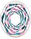 Handdrawn Tropical Flowers - Modern Round or Oval Wall Mirror - Whirl