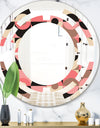 Retro Geometric Design XI - Modern Round or Oval Wall Mirror - Space
