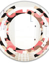 Retro Geometric Design XI - Modern Round or Oval Wall Mirror - Space