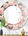 Retro Geometric Design XI - Modern Round or Oval Wall Mirror - Wave