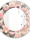 Retro Geometric Design XI - Modern Round or Oval Wall Mirror - Wave
