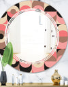 Retro Geometric Design XI - Modern Round or Oval Wall Mirror - Triple C