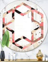 Retro Geometric Design XI - Modern Round or Oval Wall Mirror - Hexagon Star