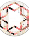 Retro Geometric Design XI - Modern Round or Oval Wall Mirror - Hexagon Star