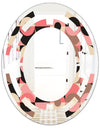 Retro Geometric Design XI - Modern Round or Oval Wall Mirror - Space