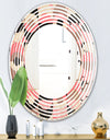 Retro Geometric Design XI - Modern Round or Oval Wall Mirror - Wave