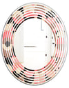 Retro Geometric Design XI - Modern Round or Oval Wall Mirror - Wave