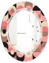Retro Geometric Design XI - Modern Round or Oval Wall Mirror - Triple C