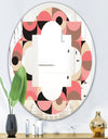 Retro Geometric Design XI - Modern Round or Oval Wall Mirror - Quatrefoil