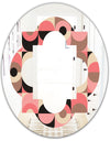 Retro Geometric Design XI - Modern Round or Oval Wall Mirror - Quatrefoil