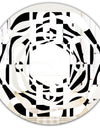 Monochrome Geometric Pattern VIII - Modern Round or Oval Wall Mirror - Whirl