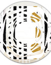 Retro Geometrical Abstract Minimal Pattern VII - Modern Round or Oval Wall Mirror - Whirl