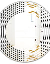 Vertical Retro Geometrical Pattern I - Modern Round or Oval Wall Mirror - Wave