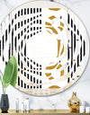 Vertical Retro Geometrical Pattern I - Modern Round or Oval Wall Mirror - Whirl