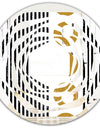 Vertical Retro Geometrical Pattern I - Modern Round or Oval Wall Mirror - Whirl