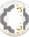 Vertical Retro Geometrical Pattern I - Modern Round or Oval Wall Mirror - Quatrefoil