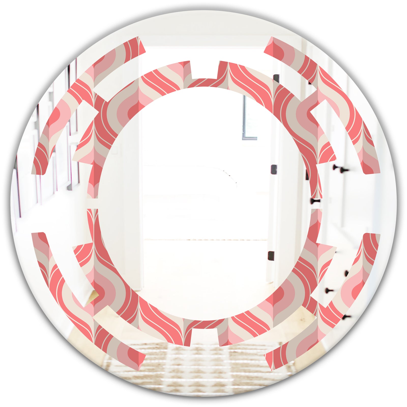 Retro Drop Design I - Modern Round or Oval Wall Mirror - Space