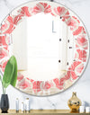 Retro Drop Design I - Modern Round or Oval Wall Mirror - Leaves