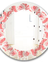 Retro Drop Design I - Modern Round or Oval Wall Mirror - Leaves