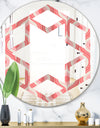 Retro Drop Design I - Modern Round or Oval Wall Mirror - Hexagon Star