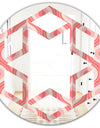 Retro Drop Design I - Modern Round or Oval Wall Mirror - Hexagon Star