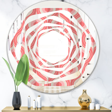 Retro Drop Design I - Modern Round or Oval Wall Mirror - Whirl