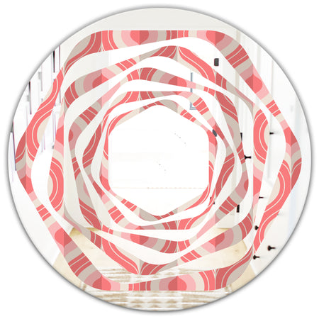 Retro Drop Design I - Modern Round or Oval Wall Mirror - Whirl