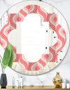 Retro Drop Design I - Modern Round or Oval Wall Mirror - Quatrefoil