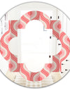 Retro Drop Design I - Modern Round or Oval Wall Mirror - Quatrefoil