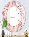 Retro Drop Design I - Modern Round or Oval Wall Mirror - Wave