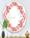 Retro Drop Design I - Modern Round or Oval Wall Mirror - Quatrefoil